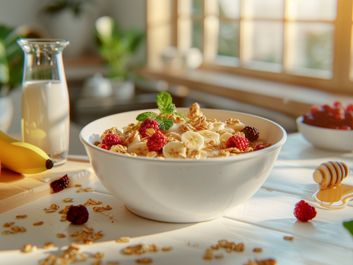 Овесена каша с плодове и мед